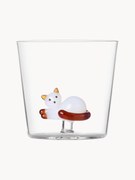 Handgemaakte waterglas Tabby Cat