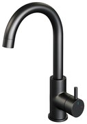 Brauer Black Edition ColdStart wastafelkraan hoog met draaibare ronde uitloop model B zwart mat