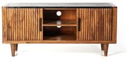 Eleonora Carter Retro Tv-meubel Mangohout Marmer 125 Cm - 125x41x56cm.