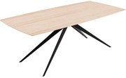 Goossens Excellent Eettafel Floyd, Semi rechthoekig 220 x 100 cm met split