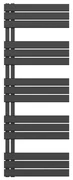 Belrad Handdoekradiator - links - aansluiting/comb - 1600X600mm- Zwart BUCZ1600600