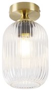 Art Deco plafondlamp messing met helder glas - Banci Art Deco E27 rond Binnenverlichting Lamp