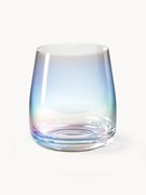 Mondgeblazen waterglazen Rainbow, iriserend, 4 stuks