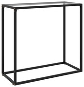 vidaXL Wandtafel 80x35x75 cm gehard glas transparant