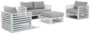 Stoel en Bank Loungeset 4 personen Aluminium Wit  Santika Furniture Santika Jaya