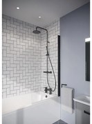 Crosswater Clear 6 Badwand - 80x150cm - Matt Black CABSBC0800