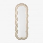 Wandspiegel 60x160 Cm Gestoffeerd Evelyn Chenille White - Sklum