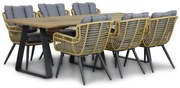 Tuinset 6 personen 240 cm Wicker/Aluminium/wicker Taupe Coco Azzano/Palta