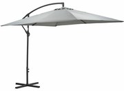 Garden Impressions Corfu parasol 250x250 - donker grijs - licht grijs
