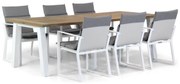 Tuinset 6 personen 240 cm Textileen Wit Lifestyle Garden Furniture Treviso/Glasgow