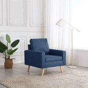 vidaXL Fauteuil stof blauw