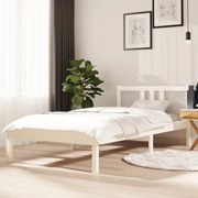 vidaXL Bedframe massief hout wit 90x190 cm 3FT Single