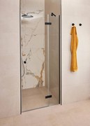 Ben Vivid draaideur voor nis rechts incl. antikalk 90x200cm mat zwart