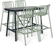 Barset 4 personen 150 cm Kunststof Grijs Domani Furniture Alba/Tavano
