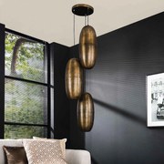 Getrapte Hanglamp Brons Met Gaatjes