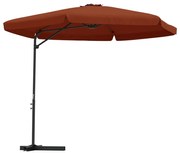 vidaXL Parasol met stalen paal 300 cm terracottakleurig