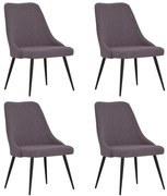 vidaXL Eetkamerstoelen 4 st stof taupe