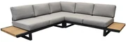 Ravenna platform hoek loungeset 3 delig antraciet aluminium