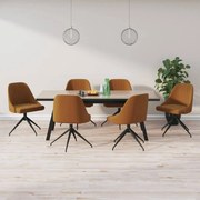 vidaXL Eetkamerstoelen 6 st fluweel bruin