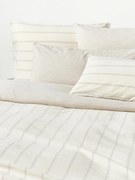 Gewassen katoenen dekbedovertrek Caspian met strepen