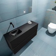 Mondiaz Ada 100cm toiletmeubel urban met wastafel urban links zonder kraangat