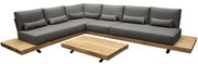 Robusto platform hoek loungeset 5 delig teak