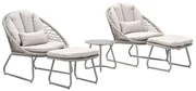 Garden Impressions Roswell loungestoelen - Fons bijzettafel Ø45x41 cm