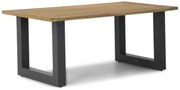 Dining Tuintafel rechthoekig antraciet 180 x 100 cm Old teak greywash Talai