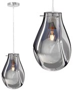 Hangende Glazen Plafondlamp APP329-1CP Zilver