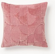 Geborduurde kussenhoes Verina met geometrisch patroon