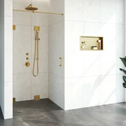 Brauer JC profielloze nisdeur 110cm met 60cm deur gekoppeld goud geborsteld
