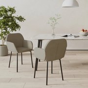 vidaXL Eetkamerstoelen 2 st fluweel lichtgrijs