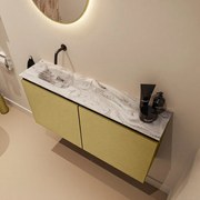 Mondiaz Ture DLux toiletmeubel 100cm oro met wastafel glace links zonder kraangat