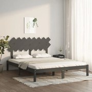 vidaXL Bedframe massief hout grijs 160x200 cm