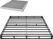 VEVOR Queensize boxspringbedframe met wasbare stoffen hoes, metalen frame voor queensize bedden, matrasbodem van 102 mm, max. draagvermogen van 1587 kg (2010 x 1510 x 102 mm)