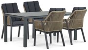 Tuinset 4 personen 180 cm Aluminium/rope Taupe Lifestyle Garden Furniture Verona/Mateo