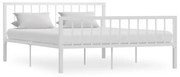 vidaXL Bedframe metaal wit 160x200 cm