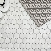 The Mosaic Factory Barcelona hexagon mozaïek tegels 28x33 carrara white