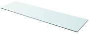 vidaXL Wandschap transparant 110x30 cm glas