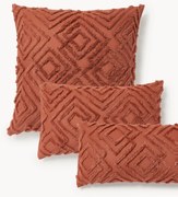 Katoenen perkal kussensloop Phil met getufte design