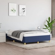 vidaXL Bedframe stof blauw 140x190 cm