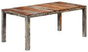 vidaXL Eettafel 180x90x76 cm massief sheeshamhout grijs