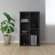 vidaXL Boekenkast/dressoir 50x25x80 cm spaanplaat grijs