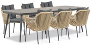 Tuinset 6 personen 240 cm Aluminium/Rope Taupe De Laan Projects