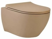 GO by Van Marcke wandtoilet - 53x36x35cm - met softclose & quickrelease zitting - porselein mat latte