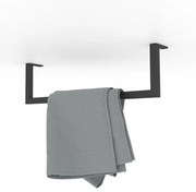 Looox Rail Wood handdoekhouder 50cm zwart mat whh50mz