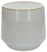 Bloempot, steengoed, wit,Ø 21 cm