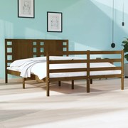 vidaXL Bedframe massief grenenhout honingbruin 140x200 cm