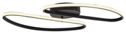 LED Design plafondlamp mat zwart 65 cm 3-staps dimbaar 2-lichts - Pepe Design Binnenverlichting Lamp