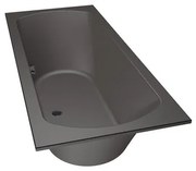 Xenz Lagoon Duobad - 180x80x53 - afvoer Midden - acryl - antraciet 6928-05